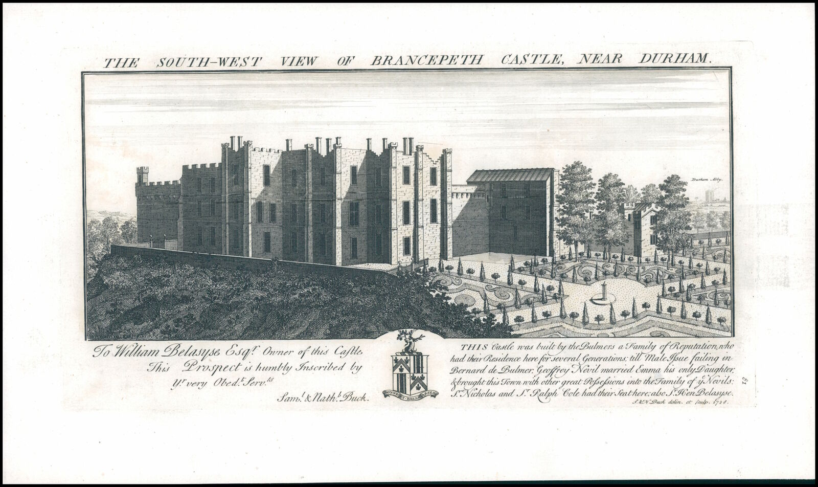 Brancepeth Castle 1730